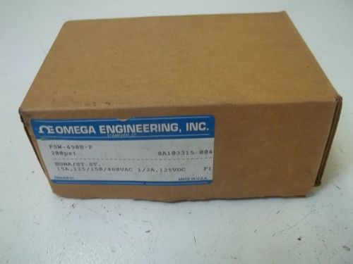 OMEGA PSW-490B-P PRESSURE SWITCH 200 PSI *NEW IN A BOX*
