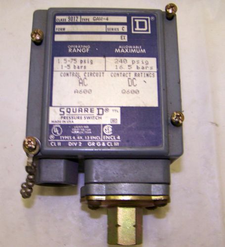(3269) 1 square d  pressure switch 9012-gaw4 for sale