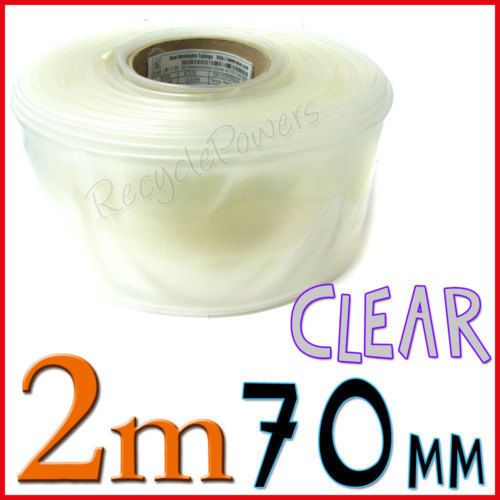 2m transparent 70mm tube sleeving heat shrink tubing for sale
