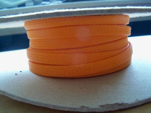 3/8&#034; Orange PET Expandable Braided Sleeving, Expands up to 1/2&#034; ID! 25 Feet!