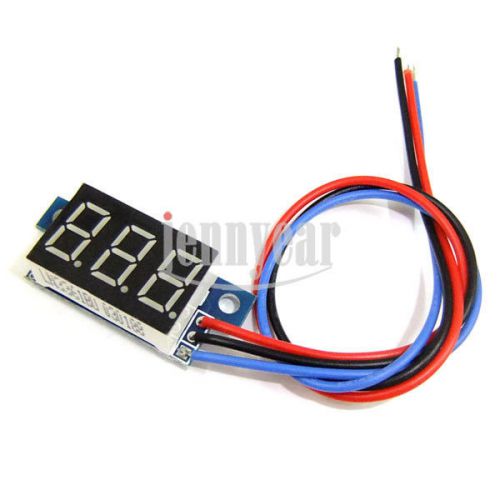 Car Motor Digital Voltmeter DC 0-99.9V Three Wire Green LED Panel Voltage Meter