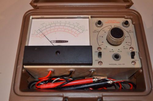 Vintage Heathkit Utility Solid State Voltmeter Model IM-17 in Hardcase