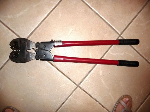25&#034; Long Lineman&#039;s Electrical Crimper, 2 Dies per face with 4 separate faces,