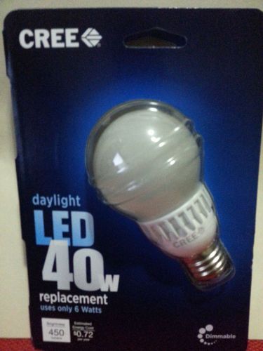 QTY 4 / CREE LED 6 Watt=40W Daylight 5000K Dimmable A19 E26 LED Bulbs