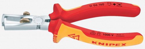 Knipex 11-06-160 6.3&#034; Wire Insulation Strippers - Insulated Chrome MultiGrip