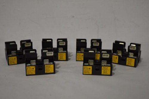 Lot 6 buss jp60030-3cr fuse block holder 30a amp 600v-ac 3p d307108 for sale