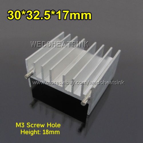 10pcs 30x32.5x17mm Transistor MOSFET Heat Sink Aluminum With Needle