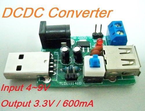 DC-DC Converter 4-9V Step-down to 3.3V Module Power Supply DC USB Pin Connector