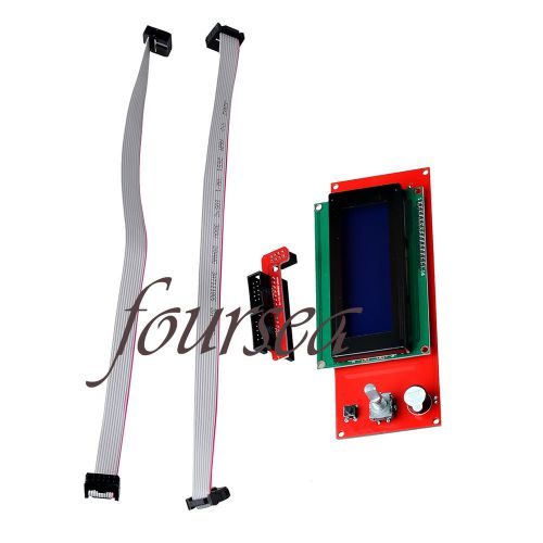 New 2004 lcd display smart controller w/ adapter for ramps 1.4 reprap 3d printer for sale