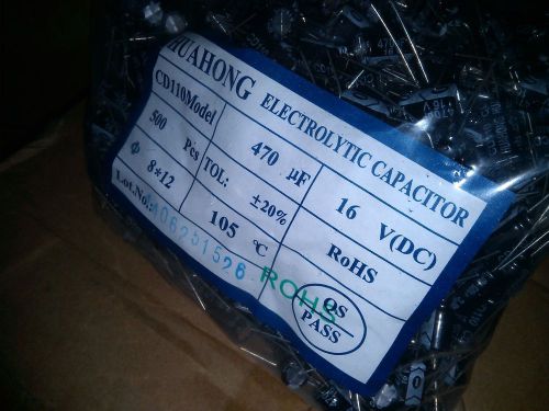 16v470uf 16v 8x12mm Electrolytic Capacitor    500PCS