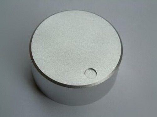 Sanded universal 48x22mm solid aluminum volume control audio 1/4&#034; silver knob for sale