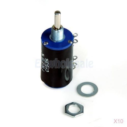 10x wxd3-13 2w multi-turn wirewound potentiometer impedance 1k ohm + washer nut for sale