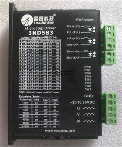 Driver 8.3a 3nd583 5.9a) leadshine microstepping (rms 50 vdc/ 3-phase for sale