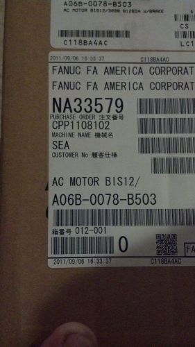 Fanuc A06B-0078-B503 AC Motor