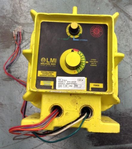 Explosion proof electronic metering pump lmi milton roy e701-498sp $450 for sale