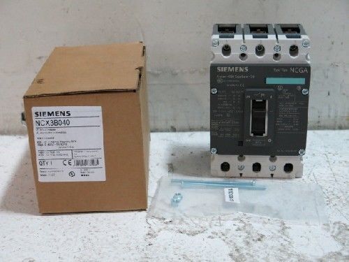 SIEMENS NCX3B040 3-POLE CIRCUIT BREAKER, 40 AMP (NEW IN BOX)