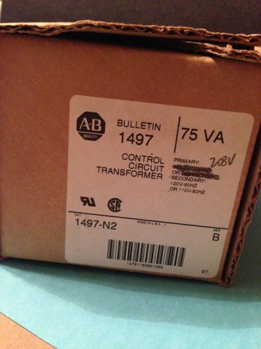 Allen-bradley 1497-n2 .075 kva control circuit transformer new for sale