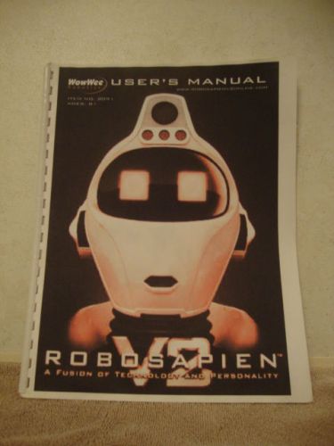 WowWee Wow Wee User&#039;s Manual Robosapien Robo Sapien Toy Game Robot