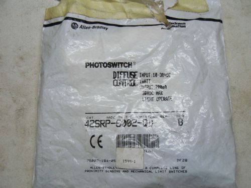 (x5-8)1 used allen bradley 42srp-6002-qd photoswitch diffuse control for sale