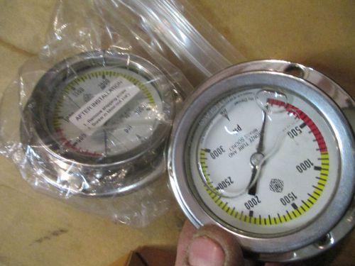 2-1/2&#034; x 3000 psi liquid filled gauge 3000 psi, 2 gauges for one $ for sale