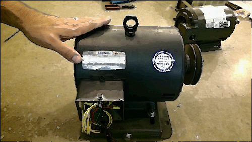 13 amps for sale, Leeson 5 hp electric motor - model # c184t17db39a