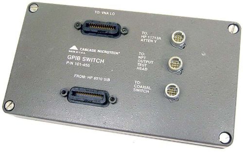 Cascade microtech 101-455 gpib switch with hp agilent 11713a attenuator 8510-sib for sale