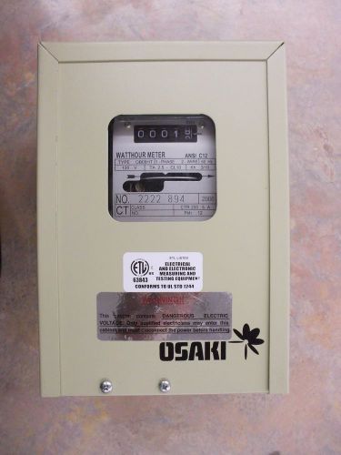 Osaki watthour meter 120V 1 phase 2 wire