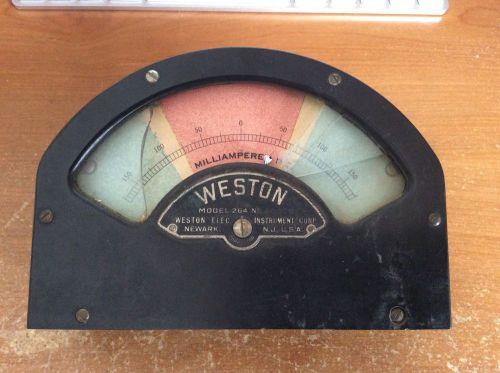 Antique WESTON Model 264 MILLIAMPERES METER- for parts