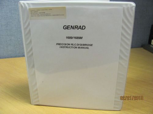 General radio model 1689/1689m: precision rlc digibridge instruct manual w/schem for sale