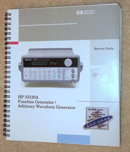 Hewlett Packard HP 33120A Function Generator Service Manual, Original