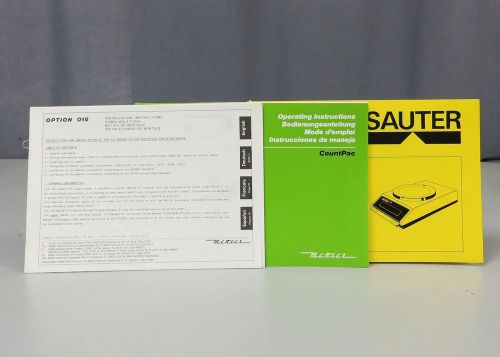 Sauter Models RE1613/RE1622 &amp; Mettler CountPac Operating Instructions