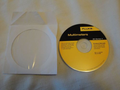 Fluke Multimeters 80 Series V  CD-ROM Disk Manual 2008