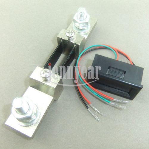 Digital ammeter 0-200a red led display dc ampere amp meter shunt current monitor for sale
