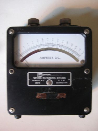 Vintage DC Amp Meter Weston Instruments Division