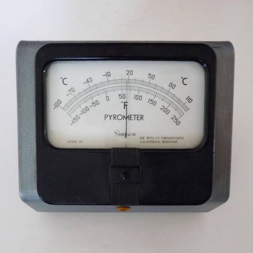 Vintage analog pyrometer panel meter electronics temperature gauge for sale