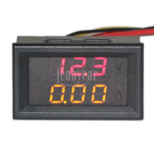 DC 100V 10A Voltmeter Ammeter Measure Current Voltage 2in1 Volt/Amp Dual Display