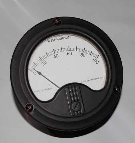 WESTINGHOUSE 0-100 Volts AC/DC - DB &amp; % 3-1/2&#034; ROUND PANEL METER