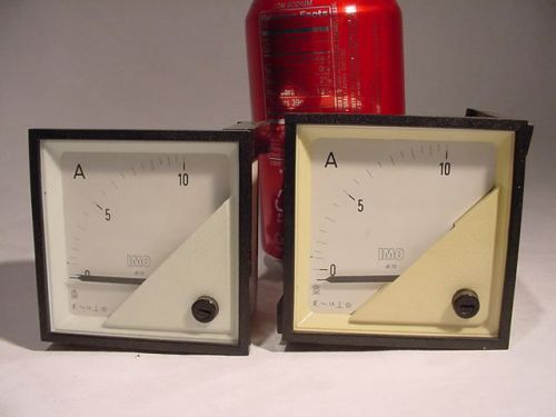 IMO 0-10 Amp CURRENT METER PAIR