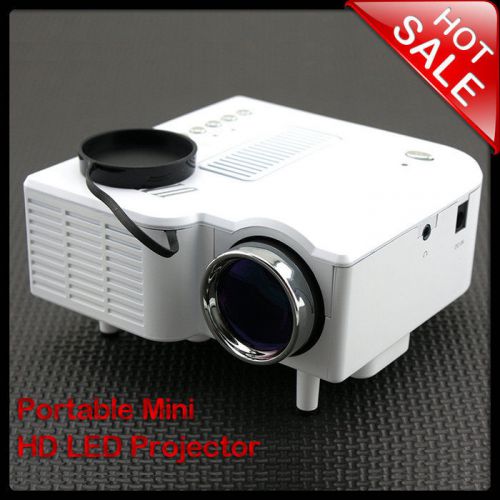 60&#034; Portable Mini HD LED Projector Cinema Theater Support PC Laptop VGA input e