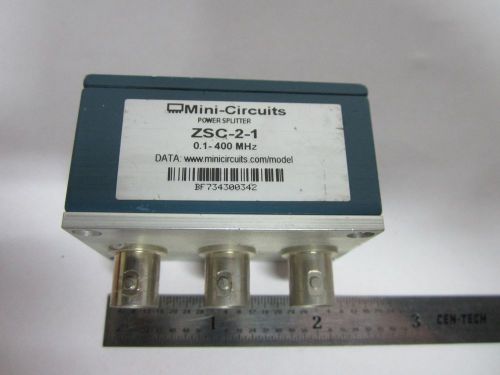 Mini circuits zsc-2-1 power splitter 400 mhz rf frequency microwave bin#b2-c-80 for sale