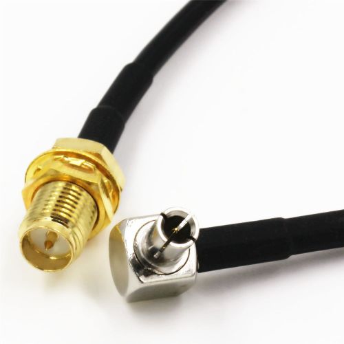 1 x TS9 male right angle to RP-SMA female plug RG174 pigtail RF cable 15cm