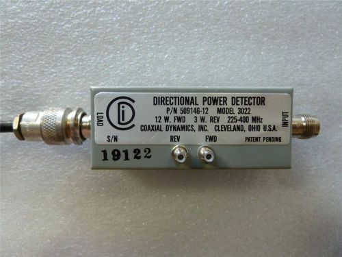 Coaxial Dynamics Inc. Directional Power Detector Model 3022 P/N: 509146-12