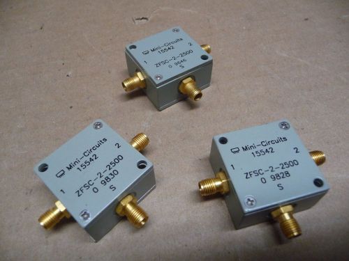 Lot of 3 mini-circuits zfsc-2-2500 coaxial power splitter/combiner 50? 2500 mhz for sale