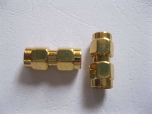10 Pcs SMA RF Coaxial Connector Gold Plated Dual Male