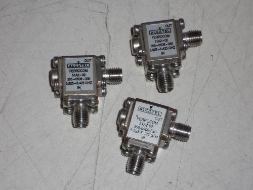 LOT of 3 Alcatel Lucent Ferrocom Circulator 51A2-02 355-0506-330 5.925-6.425 GHz