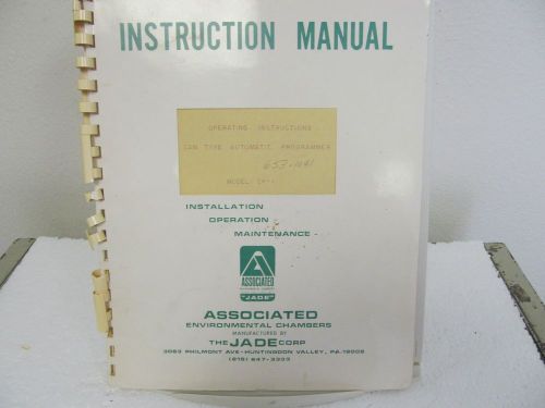 Associated Environmental CP-1 CAM Type Automatic Programmer Instruction Manual