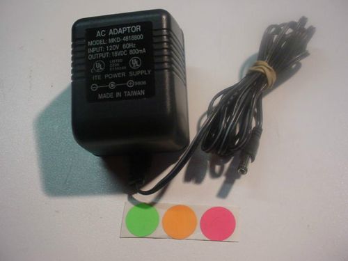 AC Power Adapter Supply MKD-4818800 18VDC 800mA, FAST SHIP