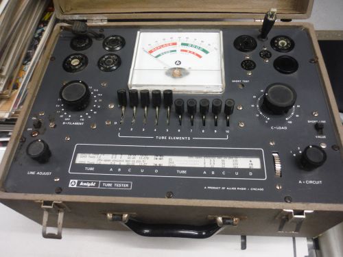 Knight Tube Tester Testing Machine with Handle, Circa 1950s! Televsions/Radios