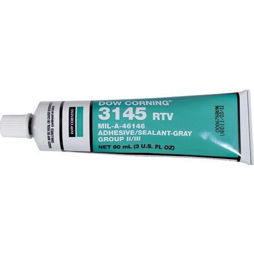 Dow Corning RTV3145 Adhesive Sealant, Gray, 3 oz. Tube (EXP DATE 1/10/15)