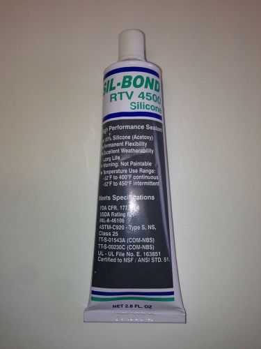 Silco 4500 RTV Clear Silicone Sealant Adhesive High Temp Food Grade Glue 2.8 oz
